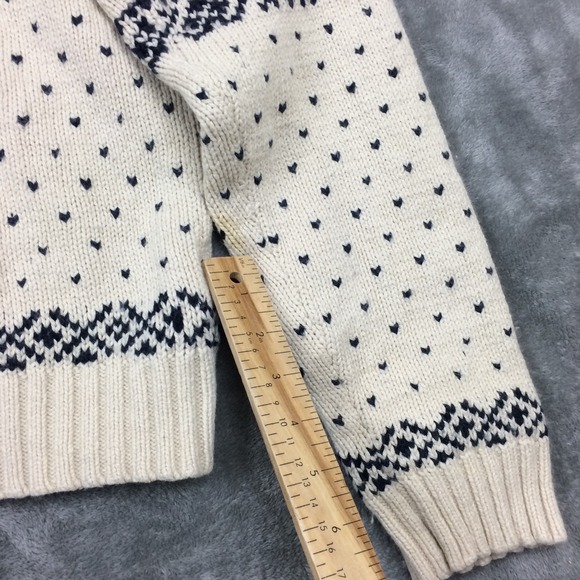 Polo Ralph Lauren Shawl Collar Sweater Mens L Reindeer Nordic Fair Isle Angora - Picture 10 of 15